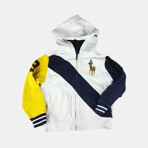 Polo by Ralph Lauren Kids Colorblock Zip Hoodie - White, Navy, Yellow